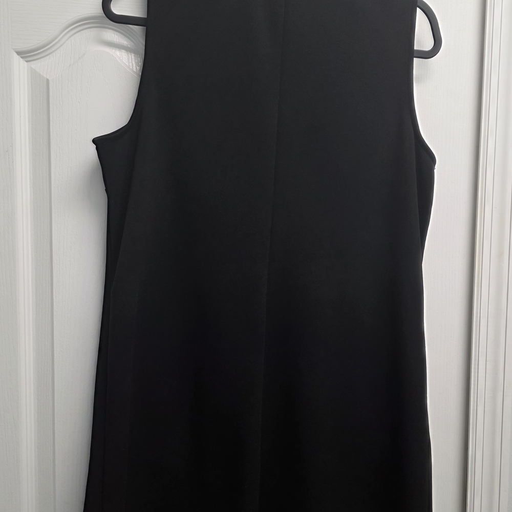 MSK Black Sleeveless Mini Dress with Silver Accents - Picture 3 of 5
